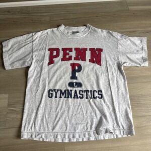 Vintage Gear For Sports University of Pennsylvania Quakers Gymnastics Shirt Sz L